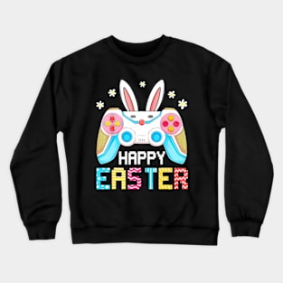 Easter Gamer Bunny Rabbit Video Game Boys Kids Gaming Crewneck Sweatshirt